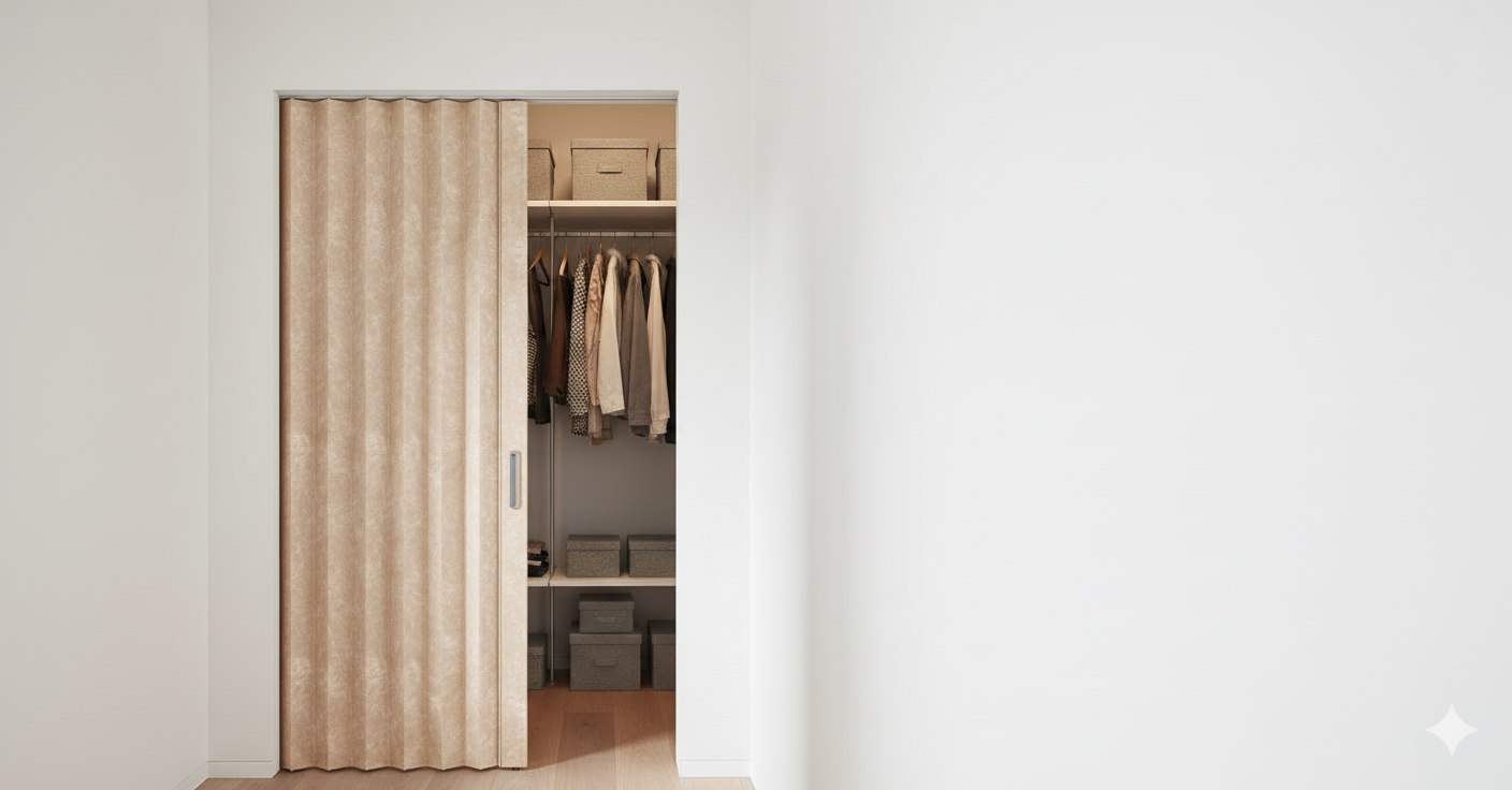 Koženkové shrnovací dveře